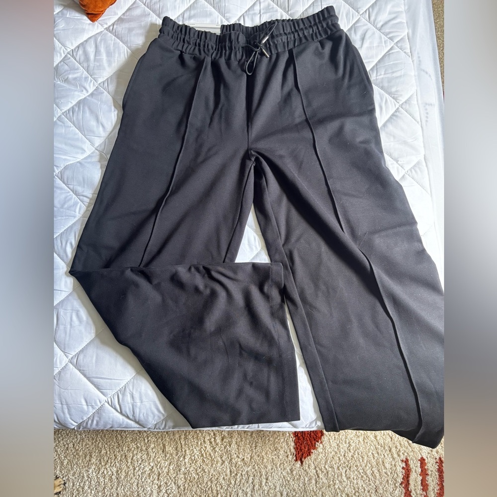 Serra Wide-leg womens Ponte Black Pants size M